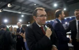 Le ministre norvégien des Affaires étrangères, Espen Barth Eide à l'issue d'une conférence de presse lors de la réunion des ministres des Affaires étrangères des pays du G20, le 22 février 2024 à Rio de Janeiro