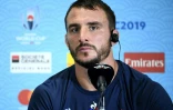 Le troisième ligne centre de Montpellier, doyen (33 ans, 80 sélections) et capitaine des Bleus pour la première fois, Louis Picamoles, à Fukuoka au Japon le 1er octobre 2019