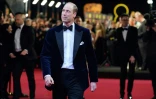 Le prince William arrive à la cérémonie des Bafta, récompenses du cinéma britannique dont il est le président, le 18 favrier 2024 à Londres