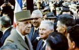 Le général de Gaulle en février 1968, à Verdun, dans l'est de la France 
