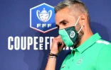 Le capitaine de l'AS Saint-Etienne, Loïc Perrin, en conférence de presse le 23 juillet 2020 au Stade de France