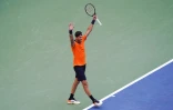 L'Argentin Juan Martin del Potro après sa victoire sur l'Américain John Isner en quart de finale de l'US Open le 4 septembre 2018