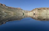 Vue générale sur le lac Band-e-Amit dans la province de Bamyan dans le cente de l'Afghanistan, le 19 juin 2015