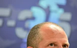 Le ministre belge de la Défense Theo Francken à la base aérienne militaire de Florennes, le 13 octobre 2025
