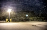 La pluie et un fort vent se sont abattus sur Godewaersvelde, dans les Hauts de France, le 12 janvier 2017