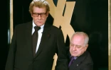 Yves Saint-Laurent et Pierre Bergé le 7 janvier 2002