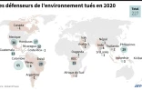 Les défenseurs de l'environnement tués en 2020