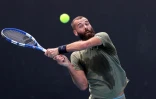 Benoît Paire opposé au Brésilien Thiago Monteiro à l'Open d'Australie à Melbourne, le 18 janvier 2022