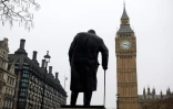 La statue de Winston Churchill à Londres, le 24 mars 2017