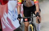 Le Slovène Primoz Roglic en termine avec la 9e étape de la Vuelta, le 28 août 2022 à Nava