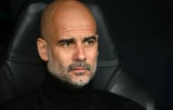 L'entraîneur de Manchester City Pep Guardiola lors de la demi-finale retour de Ligue des champions contre le Real, le 4 mai 2022 à Madrid