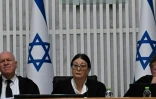 La juge Esther Hayut (c), présidente de la Cour suprême israélienne, le 12 septembre 2023 à Jérusalem