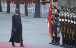 Le président nigérian Muhammadu Buhari en visite à Pékin, le 12 avril 2016