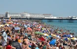 La plage de Brighton, en Angleterre, le 7 août 2020