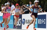 Concurrentes du "Marathon Grand Championship", épreuve test en vue des JO de Tokyo 2020, le 15 septembre 2019 à Tokyo  