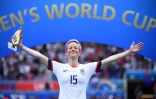 L'attaquante des USA Megan Rapinoe buteuse lors de la victoire 2-0 sur les Pays Bas en finale du Mondial le 7 juillet 2019