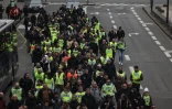 Des policiers municipaux manifestent pour réclamer une meilleure reconnaissance et ne plus être considérés comme "une sous-police", le 3 févier 2024 à Bordeaux 