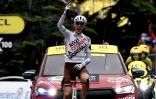 L'Australien Ben O'Connor (AG2R) remporte en solitaire la 9e étape du Tour de France, le 4 juillet 2021 à Tignes 