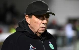 L'entraîneur de Saint-Etienne Jean-Louis Gasset suit le match contre Nîmes aux Costières, le 27 novembre 2018
