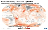 Anomalies de températures en septembre dans le monde
