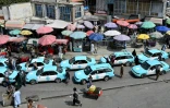 Des taxis dans un embouteillage Ă Kaboul, le 14 septembre 2026 en Afghanistan