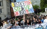 Lors d'une manifestation en mémoire à Steve Maia Canico, à Nantes, le 21 juin 2020, un an après la mort du jeune homme