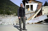 Jean-François Roux, maçon, devant sa maison détruite par les inondations, le 9 octobre 2020 à Saint-Martin-de-Vesubie, dans les Alpes-Maritimes
