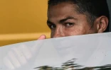 L'attaquant portugais Cristiano Ronaldo le 19 mai 2020 quittant le centre d'entraînement de la Juventus de Turin.