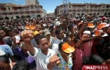 Mercredi 28 janvier 2009 Antananarivo  meeting du maire de la ville  sur la place du 13 mail  devant  plus de 15000 personnes