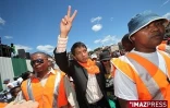 Mercredi 28 janvier 2009 Antananarivo  meeting du maire de la ville  sur la place du 13 mail  devant  plus de 15000 personnes
