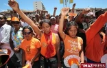 Mercredi 28 janvier 2009 Antananarivo  meeting du maire de la ville  sur la place du 13 mail  devant  plus de 15000 personnes