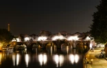 Le Pont Neuf à Paris totalement transformé  par l'artiste JR, le 20 mai 2026