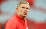 L'attaquant Erling Braut Haaland du club de Salzbourg le 1er octobre 2019 Ă  Liverpool
