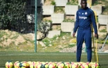 L'attaquant italien de Marseille Mario Balotelli à l'entraînement le 22 février 2019