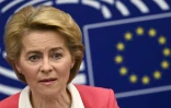 L'Allemande Ursula von der Leyen, élue présidente de la Commission européenne, lors d'une conférence de presse au parlement européen à Strasbourg le 27 novembre 2019 