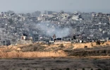 Des bâtiments détruits dans la bande de Gaza à la frontière avec Isräel, le 5 janvier 2025