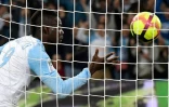 L'attaquant de Marseille Mario Balotelli buteur lors de la défaite à domicile face à Nantes en 34e journée de L1 le 28 avril 2019