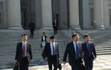 Des membres de la délégation chinoise, le 23 août 2018 à Washington