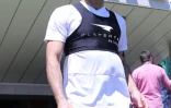 L'attaquant vedette de l'équipe d'Egypte Mohamed Salah à l'entraînement le 13 juin 2018 à Grozny 