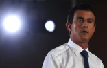 Le Premier ministre Manuel Valls devant le PS à Paris le 8 juin 2016