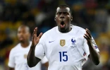 Kurt Zouma sous le maillot de l'équipe de France contre l'Ukraine en qualifications pour le Mondial-2022, le 4 septembre 2021 à Kiev