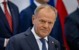 Le Premier ministre polonais Donald Tusk lors d'une conférence de presse à Varsovie, le 23 juillet 2025
