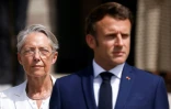 Le président français Emmanuel Macron et la Première ministre Elisabeth Borne, le 18 juin 2022 à Suresnes près de Paris