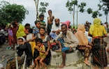 Réfugiés rohingyas à la frontière de Khanchon avec Bangladesh, près de Teknaf, le 5 septembre 2017