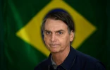 Le candidat d'extrême droite Jair Bolsonaro, le 7 octobre 2018 à Rio de Janeiro, au Brésil