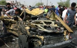 Le site d'une attaque suicide Ă  Bagdad, le 17 mai 2016