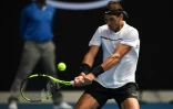 L'Espagnol Rafael Nadal lors du match contre l'Allemand Florian Mayer, lors de l'Open d'Australie, le 17 janvier 2017 Ă Melbourne