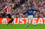 L'attaquant brésilien d'Arsenal Gabriel Martinelli (à droite) lors du match de Ligue des champions contre Bilbao, le 15 septembre 2025