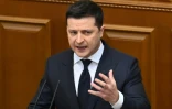 Le président ukrainien Volodymyr Zelensky à Kiev le 1er décembre 2021 