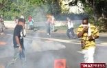Jeudi 5 mars 2009 : Les forces de l'ordre étaient mobilisées en nombre pour cette manifestation très attendue